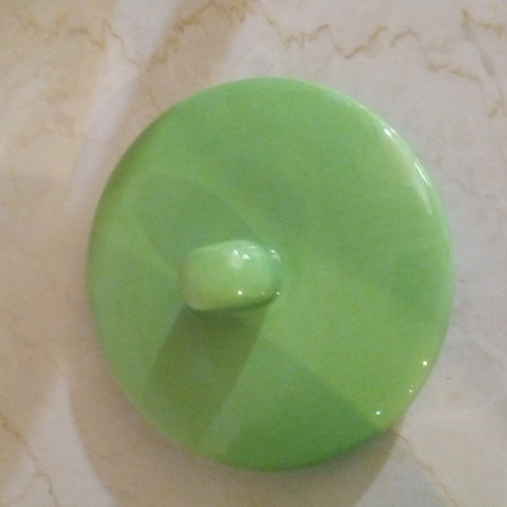 A M&M green canister. It can hold a variety of things. Cookies, Candy, Keys. - Picture 4 of 6